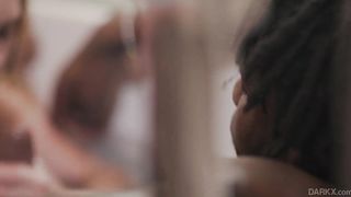 Tiny Teen Take Big Black Cock in the Bath