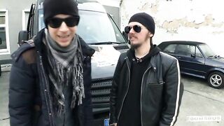 Hot euro babes pickup sex on the van - Bums-Bus