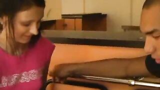 Public fucking with a skinny teen