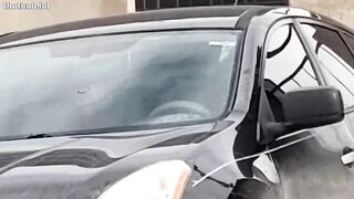 Slut teen fucked in the car by black