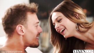 Petite secretary takes a huge cock