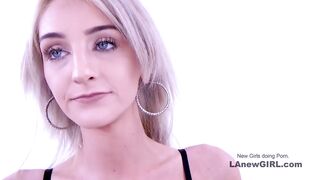 Skinny Doll Rides with her Tight Pussy