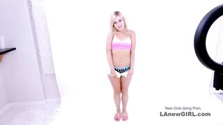 Beautiful New Girl sucking cock as Model