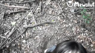 Petite GF date goes wild, ends up giving head in a public park