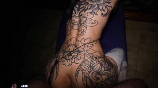 Goth babe fuck a huge cock secretly