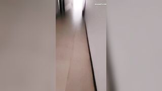 Asian wife fucked in hotel hallway