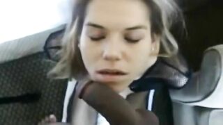 White Teen Choking On Black Dick