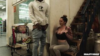 Slut fucked by Black at the supermarket
