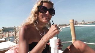 Sex in a yacht with a hot skinny cuban girl