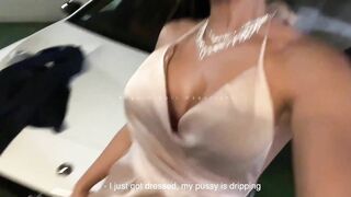 Crazy hot babe fucked on a Mercedes