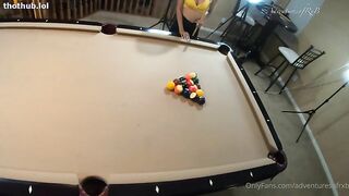 Asian babe fucked on the pool table