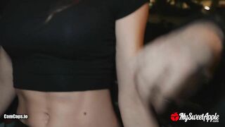 Mysweetapple takes a black cock