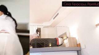 Hotel maid cum with huge cock